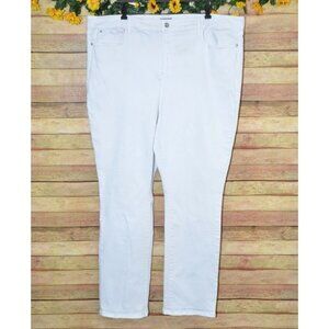 NYDJ Jeans Womens 24W White Marilyn Straight Cotton Stretch Blend Lift Tuck Tech